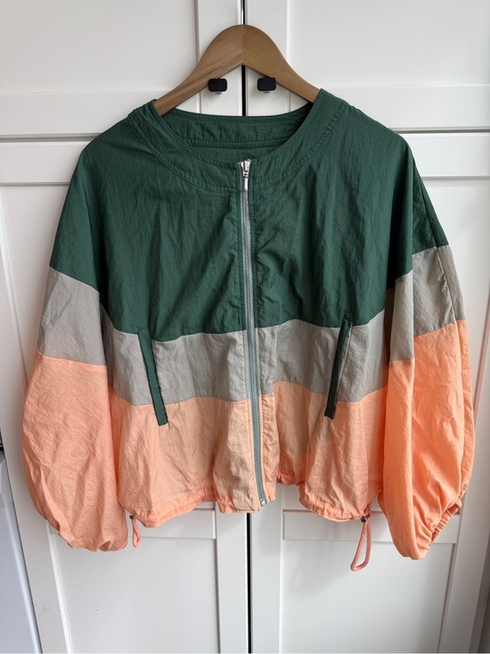 elevenses Jackets & Blazers - Elevenses Anthropologie Colorblock Nylon Windbreaker Jacket XS/S